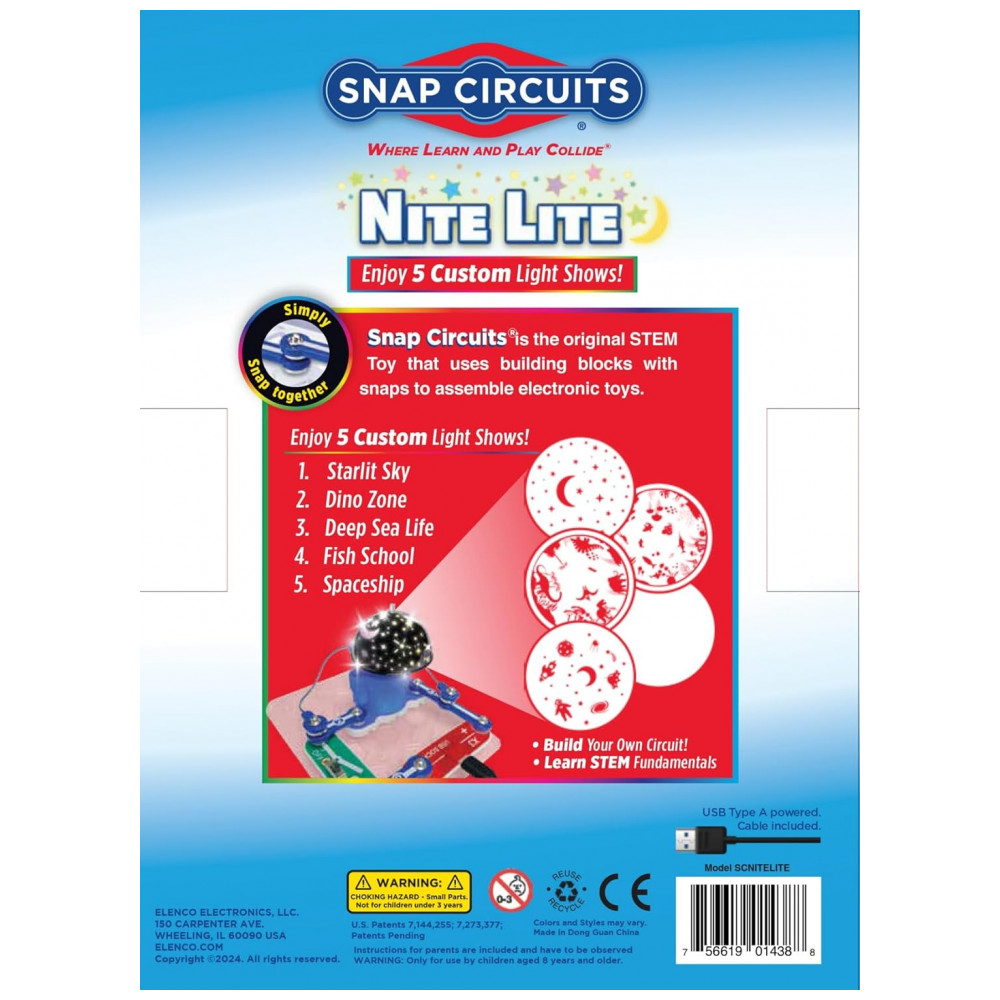 Snap Circuits Nite Lite – Kit Educacional de Eletrônica e Projeção para Crianças a Partir de 5 Anos - Imagem 5