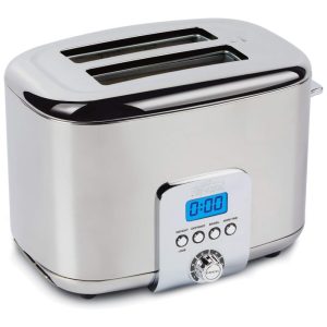 Torradeira Elétrica Aço Inoxidável 2 Fatias 6 Níveis Sombra 110v ALL CLAD TJ822D51 Prateado