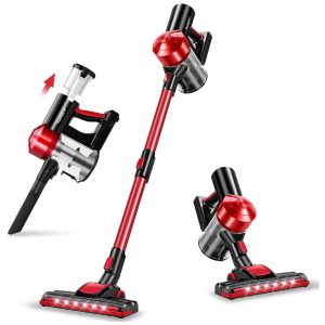 Aspirador de Pó sem Fio iwoly C150 Recarregável com Bateria Removível de 2200mAh 18kPa Filtro HEPA Leve e Portátil