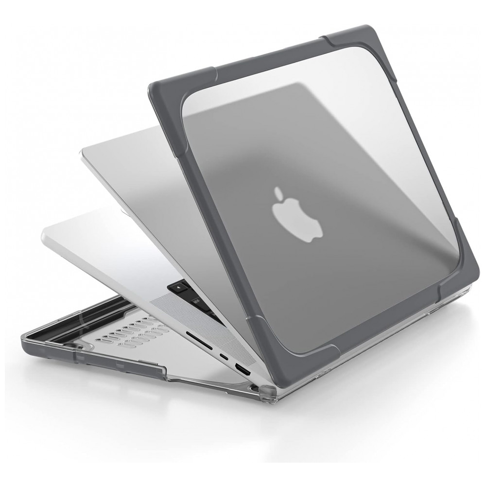 Capa Rígida Batianda MacBook Pro 16" Cinza – Modelos A3403 A3186 A2991 A2780 A2485 com Suporte Dobrável - Imagem 4