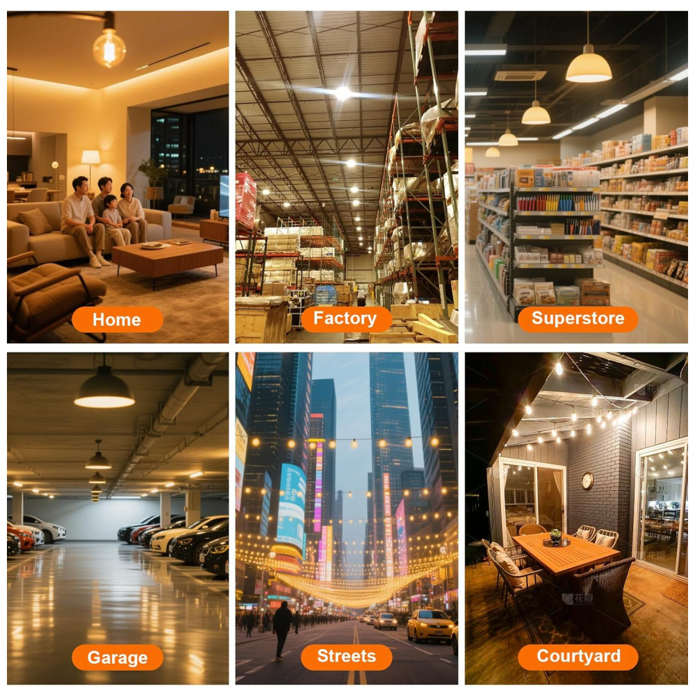 Lâmpada de Milho LED 70W, Equivalente a 700W, 9100LM, 3000K Branco Quente, Impermeável, Economia de Energia de 90%, Base E26/E39,RIUVAO - Imagem 7