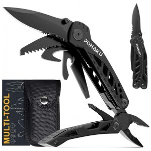 Multiferramenta com 13 Funções em Aço Inoxidável Pohaku Preto