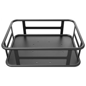 Cesto traseiro para bicicleta elétrica Jasion preto aço carbono grande capacidade removível 45 kg