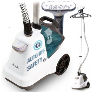 SALAV Vaporizador de Roupas Comercial de Tamanho Completo Desligamento Automático Inteligente Alerta Sonoro para Falta de Água Controle por Pedal