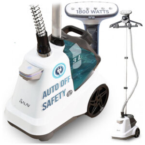 SALAV Vaporizador de Roupas Comercial de Tamanho Completo, Desligamento Automático Inteligente, Alerta Sonoro para Falta de Água, Controle por Pedal,