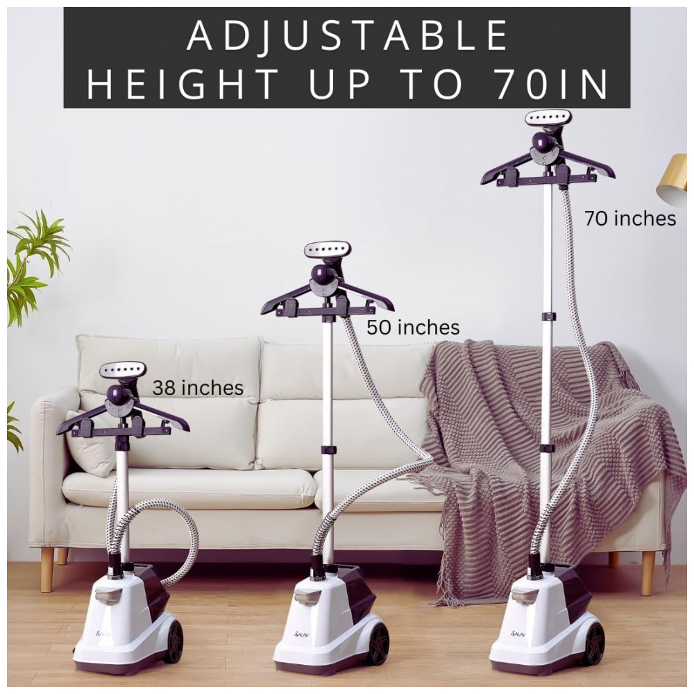 SALAV Vaporizador de Roupas Comercial de Tamanho Completo, Desligamento Automático Inteligente, Alerta Sonoro para Falta de Água, Controle por Pedal, - Imagem 7