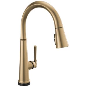 Torneira Cozinha com Tecnologia Touch2O e Pulverizador Pull Down Delta Emmeline Gold 9182T-CZ-PR-DST Champagne Bronze