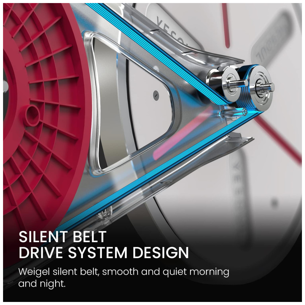 S3 Bicicleta Ergométrica com Suporte para Tablet Bluetooth e 100 Níveis de Resistência 110v YESOUL Branco - Imagem 6