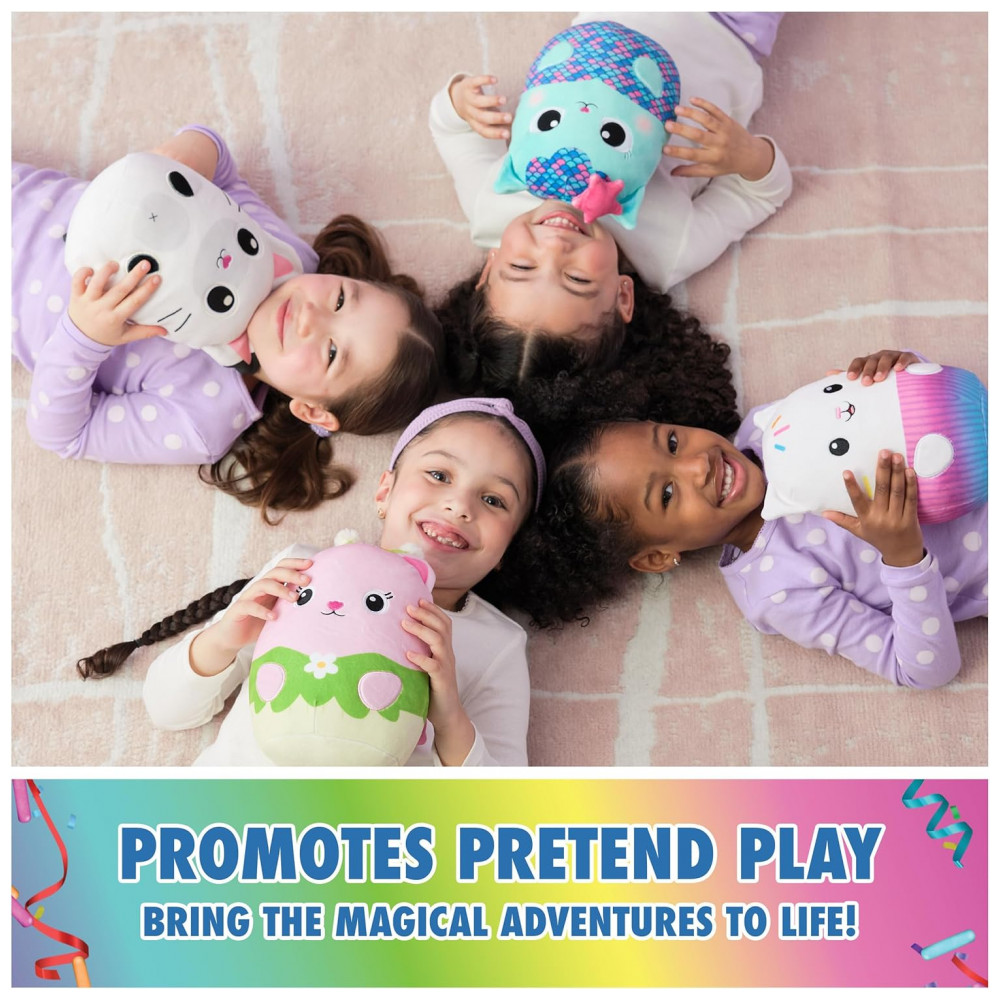 Pelúcia GUND Gabbys Dollhouse - Bichinho de Pelúcia Oficial Mercat, Gato Azul, 20cm - Imagem 5