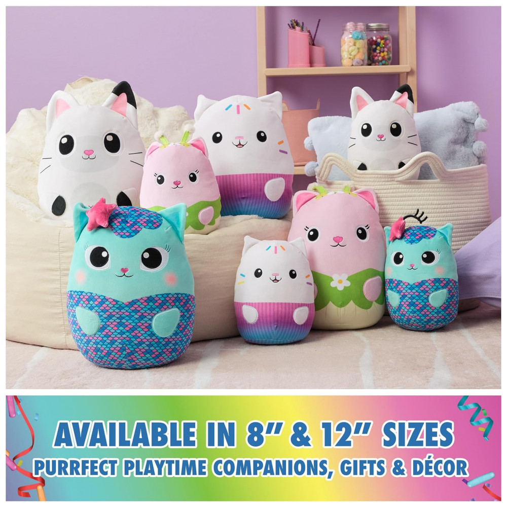 Pelúcia GUND Gabbys Dollhouse - Bichinho de Pelúcia Oficial Mercat, Gato Azul, 20cm - Imagem 6