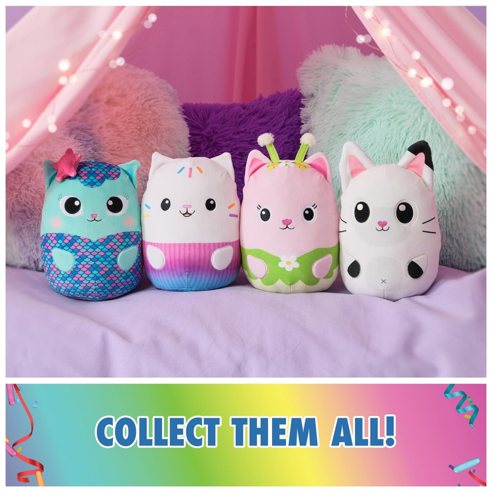 Pelúcia GUND Gabbys Dollhouse - Bichinho de Pelúcia Oficial Mercat, Gato Azul, 20cm - Imagem 7