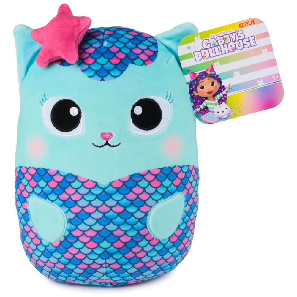 Pelúcia GUND Gabbys Dollhouse - Bichinho de Pelúcia Oficial Mercat, Gato Azul, 20cm - Imagem 8