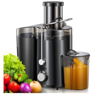 Centrífuga de Frutas e Vegetais Fácil de Limpar em Aço Inoxidável 110V 800W QCen Preta