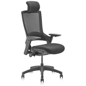 CLATINA Cadeira de Escritório Ergonômica Giratória c Apoio de Cabeça 3D