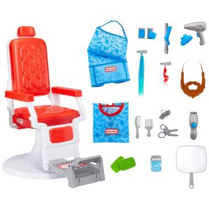 Barbearia Interativa Infantil com 20 Acessórios para Crianças Acima de 3 Anos Little Tikes Colorida