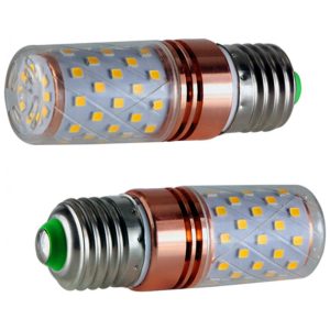 YSJX Lights 2-Pack Lâmpadas LED COB Corn Base Preta 6W E27– Luz Quente para Lustres e Decoração Residencial Econômica e VersátilGSYFDZWZX