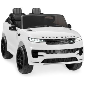 Carro Elétrico Infantil Licenciado 24V Best Choice Products Range Rover Sport 2 Lugares Controle Remoto Parental LED Suspensão Branco