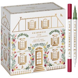 Kit de Canetas Profissionais com Pontas Duplas 100 Peças PRIMROSIA