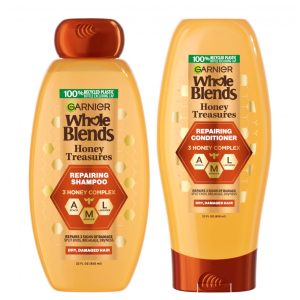 Whole Blends Shampoo e Condicionador 660 ml para Reparação Total sem Parabenos GARNIER 603084562091 Amarelo