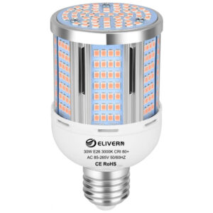 Lâmpada de Milho LED 30W 3000 Lúmens - Luz Branca Quente 3000K - Base E26E27 - Iluminação Residencial e Comercial,ELIVERN