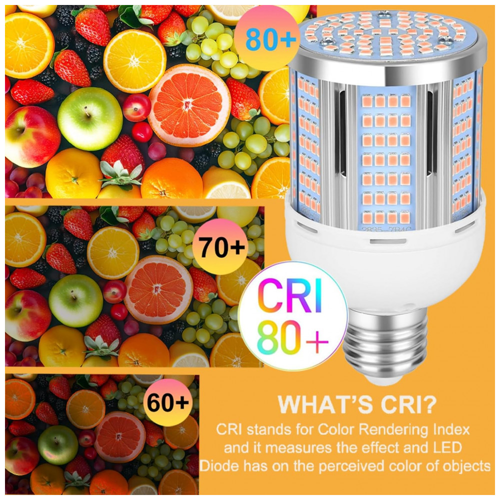 Lâmpada de Milho LED 30W 3000 Lúmens - Luz Branca Quente 3000K - Base E26E27 - Iluminação Residencial e Comercial,ELIVERN - Imagem 6