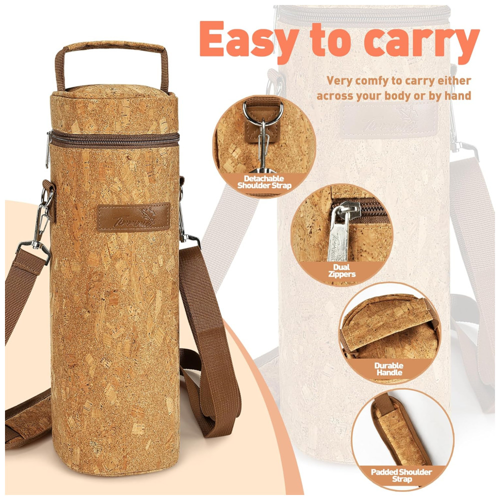 Bolsa Térmica para Transporte de Garrafa de Vinho Tirrinia com Alça de Ombro - Ideal para Piqueniques Festas e Restaurantes - Imagem 2