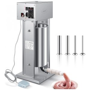 Máquina de Encher Linguiça Elétrica Fabricante Vertical Elétrico com 9 Velocidades Ajustáveis em Aço Inoxidável LEEVOT