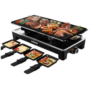 Churrasqueira Grill Elétrico Portátil 2 em 1 com Controle de Temperatura Ajustável 110V 1500W Cusimax Preto