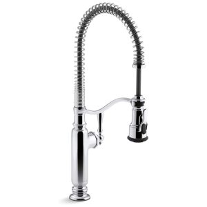 Torneira Cozinha Semi Profissional com Pulverizador Pull Down de 3 Funções KOHLER Tournant 77515-CP Cromada