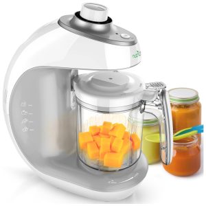 Processador de Alimentos para Bebês NutriChef para Bebês 2 em 1 300mL 430W com Temporizador ELECHOMES PKBFB18 Branco