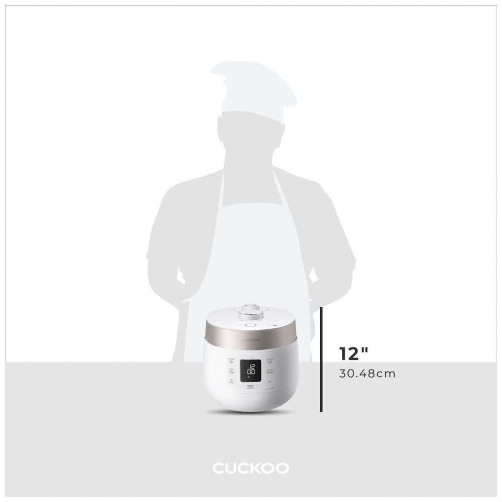 Panela de Arroz Elétrica até 10 Xícaras não Cozidas com 12 Modos Programáveis CUCKOO CRP ST1009F 110V Branca - Imagem 8