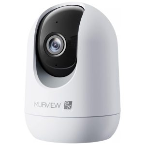 Câmera de Segurança Interna 2K com Controle Via App Wi Fi MUBVIEW PK320 Branca
