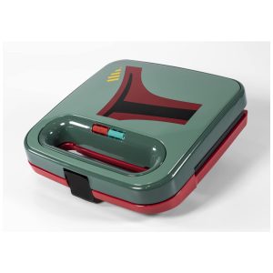 Máquina de Waffle Tema Star Wars Boba Fett com Revestimento Antiaderente 110V 1440W Uncanny Brands Verde