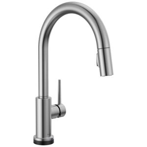 Torneira Cozinha com Tecnologia Touchless e Pulverizador Pull Down Inoxidável Ártico Delta 9159TL-AR-DST Níquel Escovado