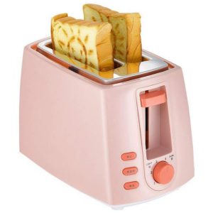 Torradeira Elétrica de 2 Fatias com 6 Níveis de Tostagem e Bandeja de Migalhas 220V 680W Star Flower Rosa