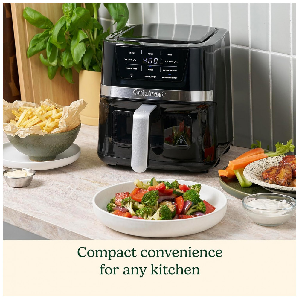 Fritadeira Cuisinart Air Fryer 2,6 Litros com Cesto Compacto e 3 Funções de Cozimento para Fritar, Assar e Grelhar, 3 Predefinições de Airfryer, - Imagem 2