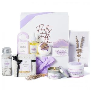 Spa Gifts: Cesta de Banho de Lavanda Presente para Relaxamento e Autocuidado Ideal para Mães Irmãs Esposas e Amigas