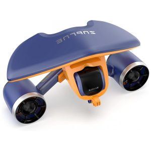Scooter Subaquático Sublue Mix Cinza com Dual Motor Bateria Removível 11000mAh 35 kg Mergulho e Snorkel Acabamento Fibra de Carbono111V