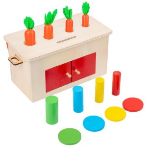 Kit de Brinquedo Montessori 4 em 1 para Crianças de 6 Meses a 3 Anos Adena Montessori