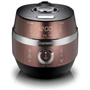 Panela de Arroz CUCKOO CRP-JHR1009F 10 Xícaras (Cru) / 20 Xícaras (Cozidas) Aquecimento por Indução 16 Opções de Menu Tecnologia Fuzzy Logic.