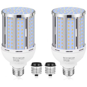 Pacote com 2 Lâmpadas de Milho LED 70W Equivalente a 700 Watts Base Média/Grande E26/E39 3000K Branco Quente 8.800LM para AmbientesXYCN