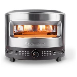 Forno de Pizza a Gás Portátil Pi Prime com Aquecimento Potente em Aço Inoxidável e Pedra de Pizza Solo Stove Preto