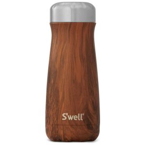Garrafa Térmica para Água 470mL Isolada a Vácuo de Camada Tripla em Aço Inoxidável Swell Marrom