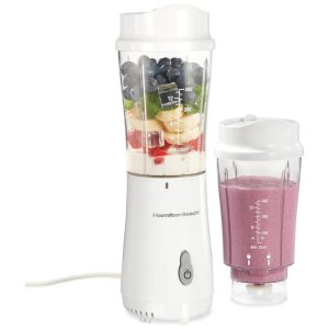 Liquidificador Pessoal Portátil com 2 Copos de 400mL 110V Hamilton Beach 51102V Branco