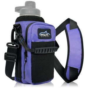 Arca Gear Bolsa Térmica para Garrafa 1L com Alça para Transporte e Bolsos Garrafa não incluída Roxa
