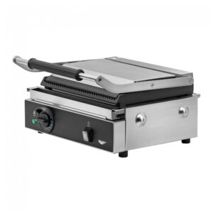 Grelha Panini Simples Vollrath Placas Sulcadas Ferro Fundido Superfície 34 x 23 cm 120V