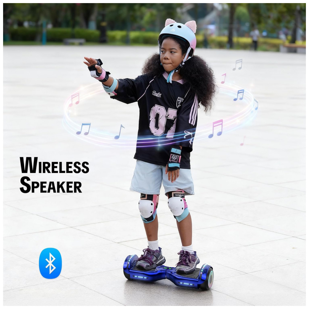 Hoverboard Hoverstar Cromo Azul com Bluetooth e Rodas LED – Crianças e Adolescentes - Imagem 4