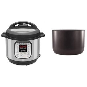 Panela de Pressão Elétrica em Cerâmica 7 em 1 8L com 14 Predefinições e Painel de LED 110V 700W Instant Pot Prata