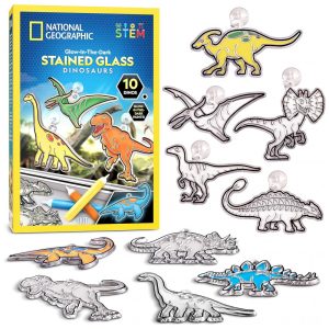 Kit Vitral Sistema Solar Multicor – Pintura Glow‑in‑the‑Dark Artesanato Educativo STEM Presente Criativo Crianças National Geographic