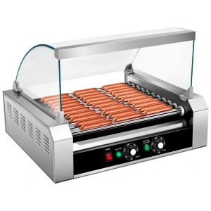 Máquina de Hot Dog Giantex até 30 Salsichas por Vez Aço Inoxidável 110V 1650W
